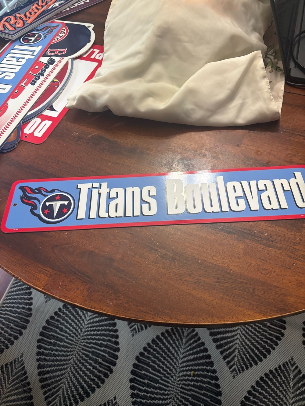 Titan Titans Boulevard Metal Wall Sign - Blue and Red